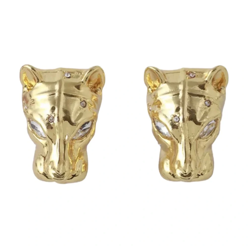 ALEXIS BITTAR • Panther Head Leverback Post Earrings